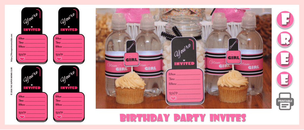 Make-Up Themed Birthday Party + FREE Printable’s - The Supermoms Club