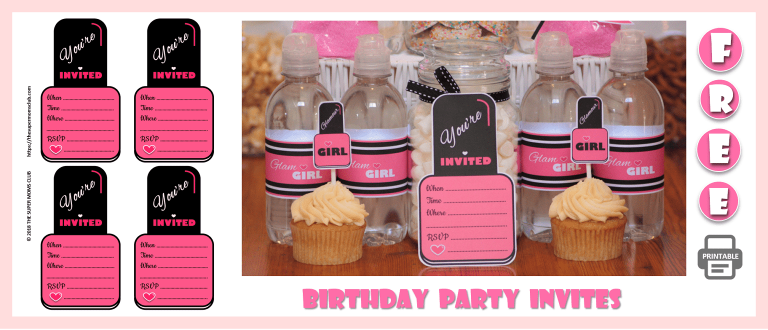 Make-Up Themed Birthday Party + FREE Printable’s - The Supermoms Club