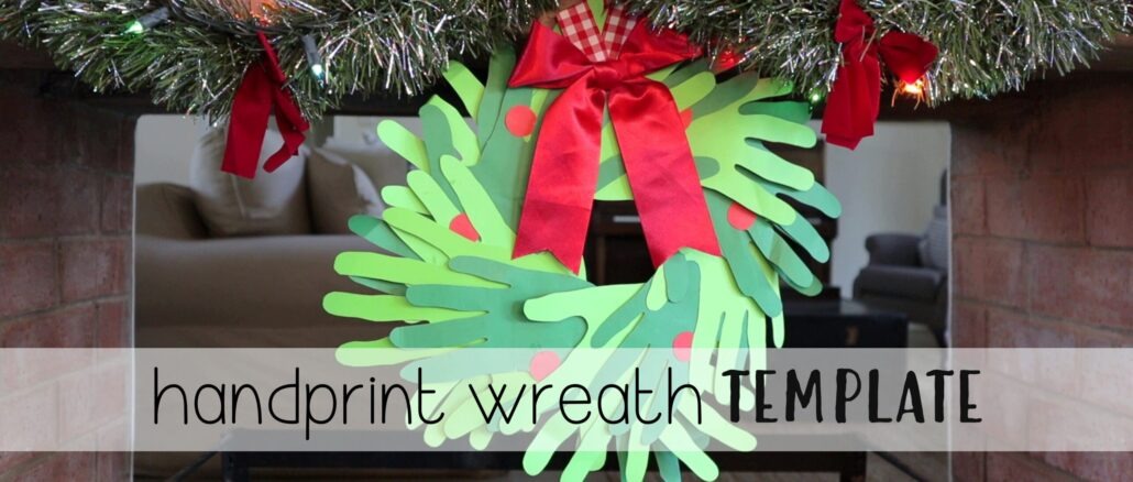 Christmas Handprint Wreath Memento - thesupermomsclub.com