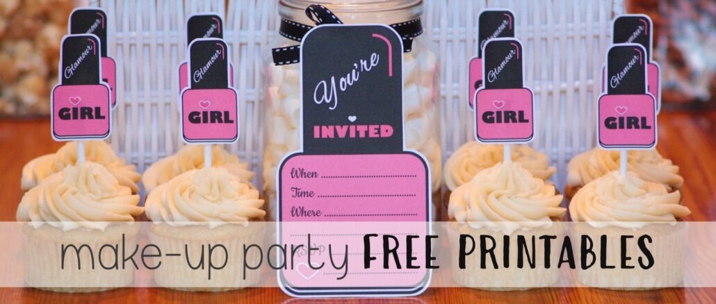 Make-up Themed Birthday Party FREE PRINTABLE'S - The Supermoms Club