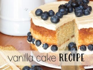Super Moist Vanilla Cake Recipe thesupermomsclub.com