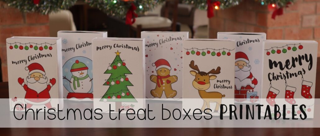 printable Christmas treat boxes