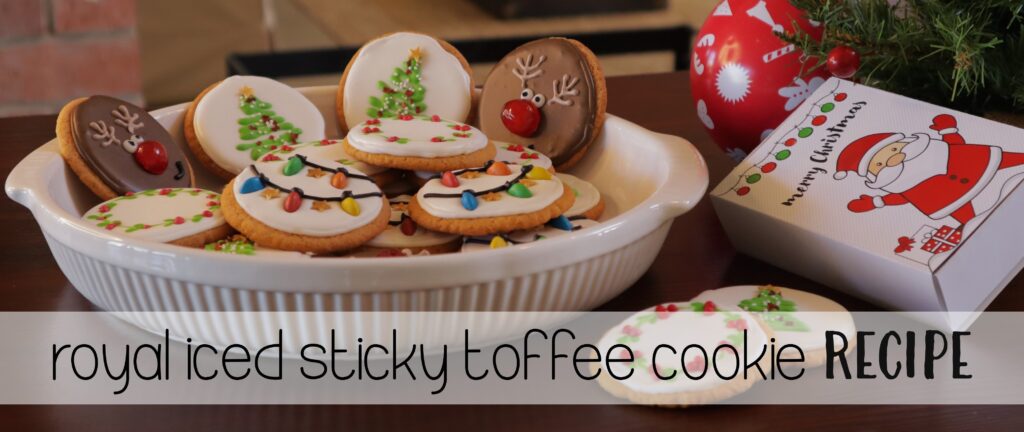 Sticky Toffee Cookie Recipe With Royal Icing- thesupermomsclub.com