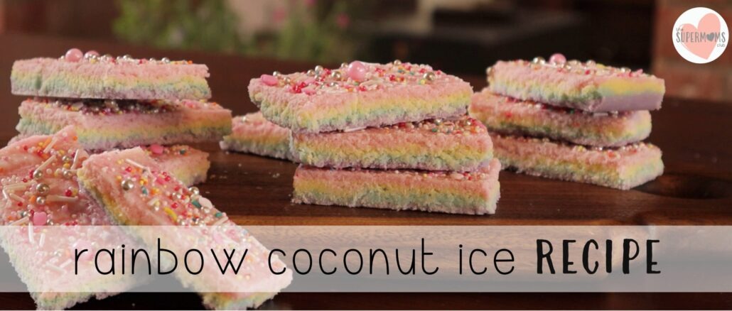 Rainbow Unicorn Coconut Ice Recipe - thesupermomsclub.com